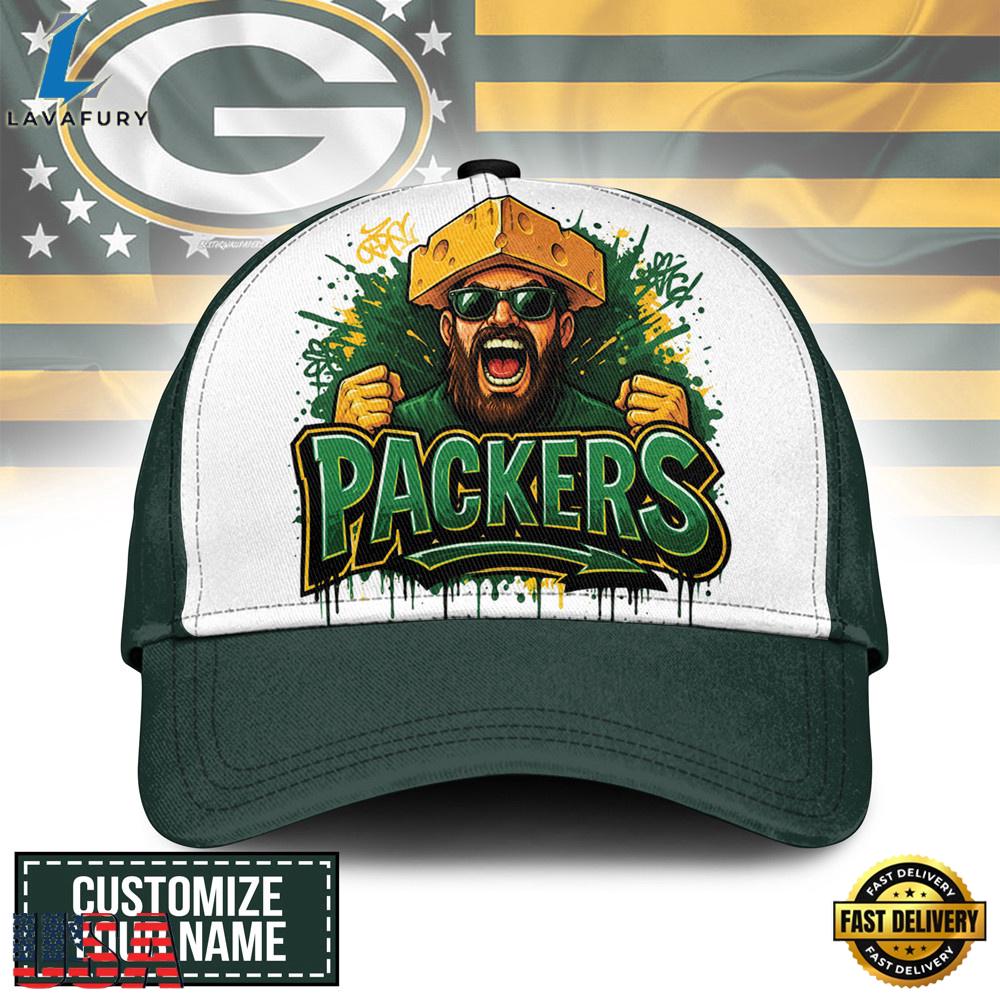 Custom Name Green Bay Packers NFL Graffiti Team Baseball Cap Custom Name Green Bay Packers NFL Graffiti Team Baseball Cap