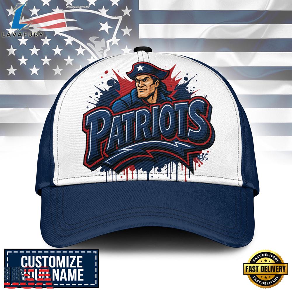 Custom Name New England Patriots NFL Graffiti Team Baseball Cap Custom Name New England Patriots NFL Graffiti Team Baseball Cap