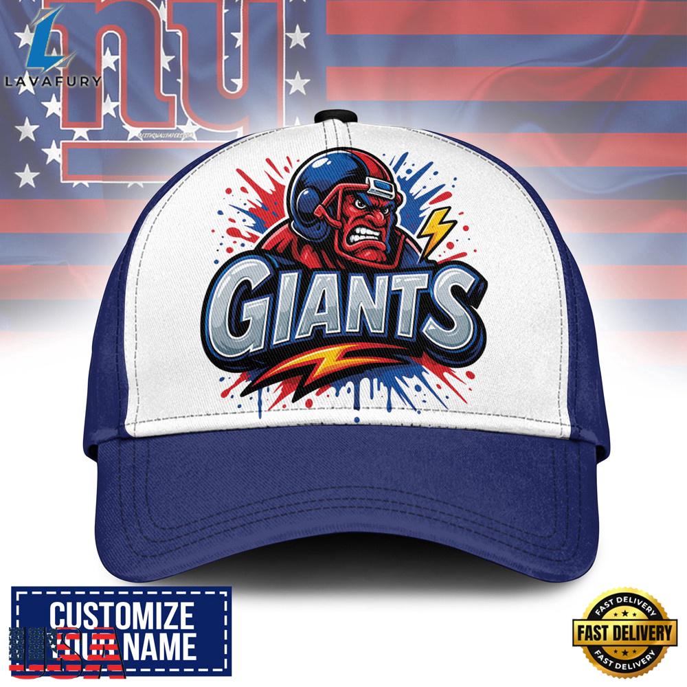 Custom Name New York Giants NFL Graffiti Team Baseball Cap Custom Name New York Giants NFL Graffiti Team Baseball Cap