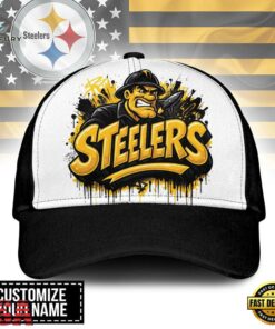 Custom Name Pittsburgh Steelers NFL Graffiti Team Baseball Cap