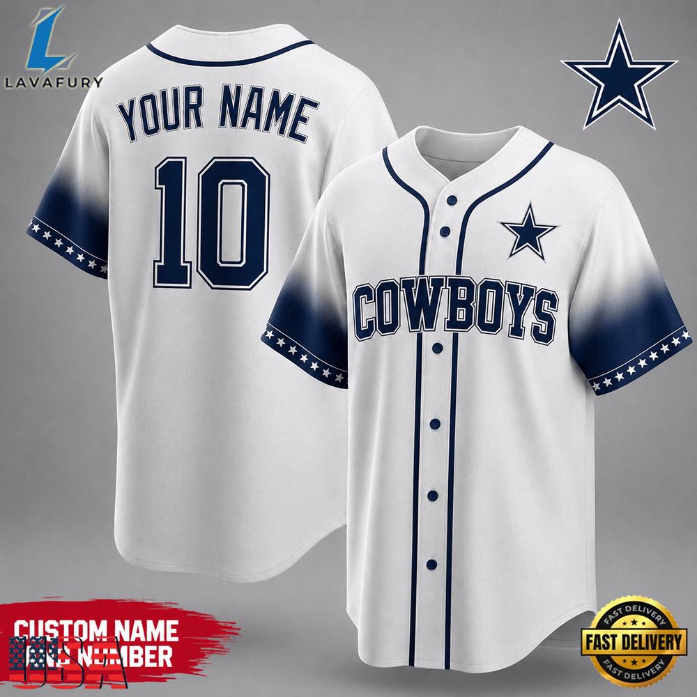 Dallas Cowboys NFL New 2026 Version Custom Name Number Baseball Jersey Dallas Cowboys NFL New 2026 Version Custom Name Number Baseball Jersey