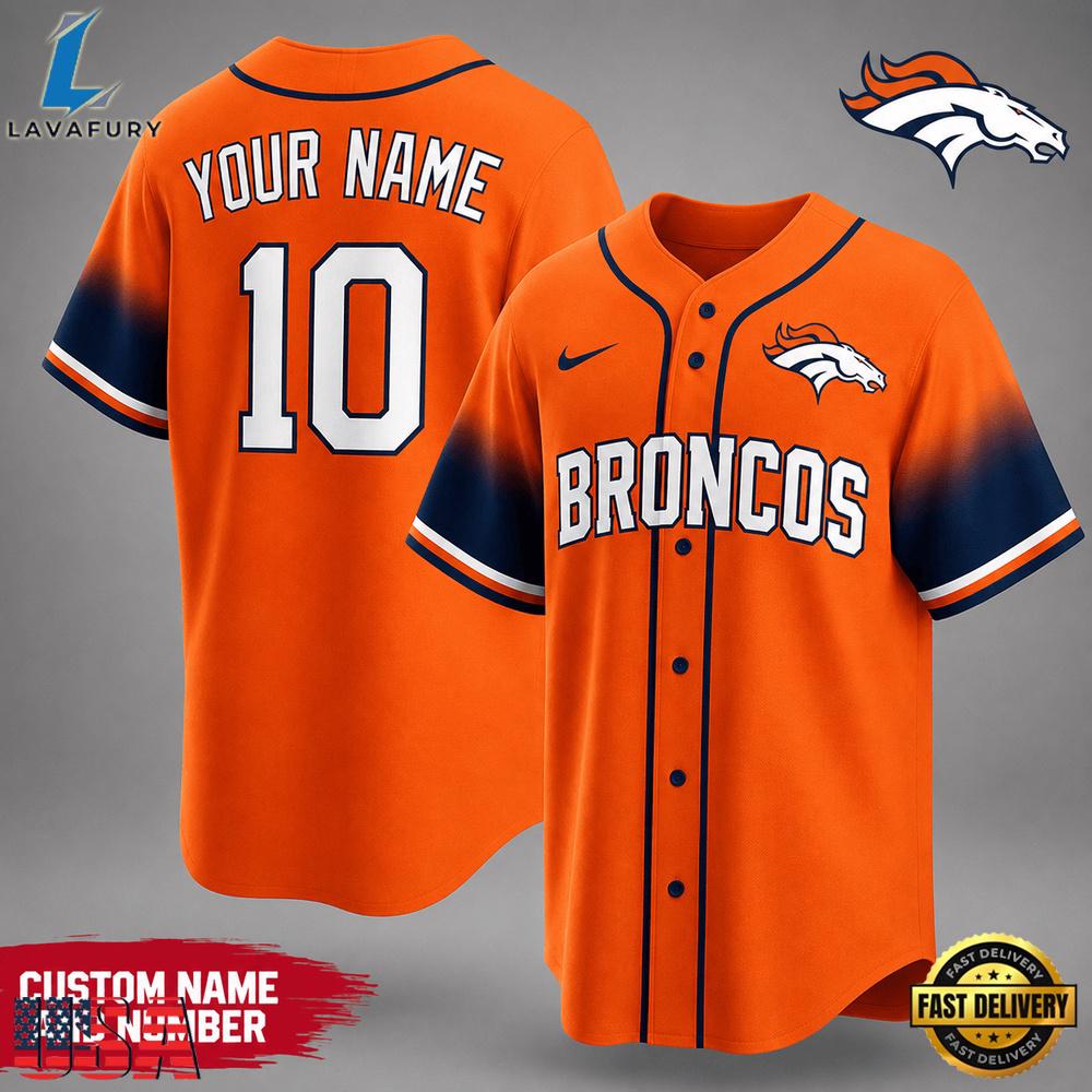 Denver Broncos NFL New 2026 Version Custom Name Number Baseball Jersey Denver Broncos NFL New 2026 Version Custom Name Number Baseball Jersey