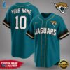 Jacksonville Jaguars NFL New 2026 Version Custom Name Number Baseball Jersey 2 Jacksonville Jaguars NFL Team Pride Baseball Jersey