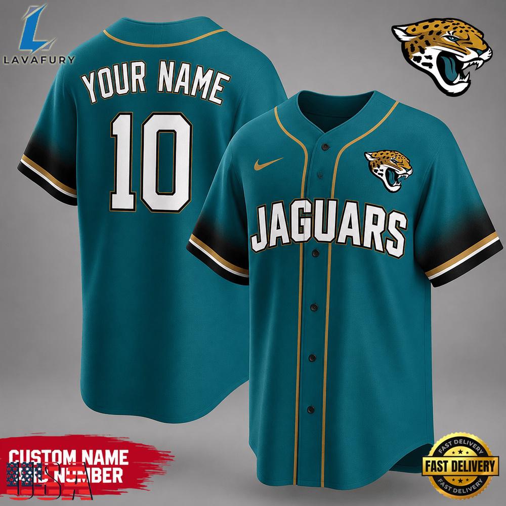 Jacksonville Jaguars NFL New 2026 Version Custom Name Number Baseball Jersey Jacksonville Jaguars NFL New 2026 Version Custom Name Number Baseball Jersey