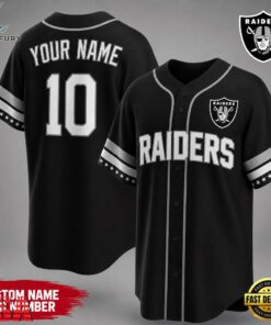 Las Vegas Raiders NFL Team Pride Baseball Jersey