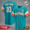 Miami Dolphins NFL New 2026 Version Custom Name Number Baseball Jersey 3 Miami Dolphins NFL Team Pride Baseball Jersey