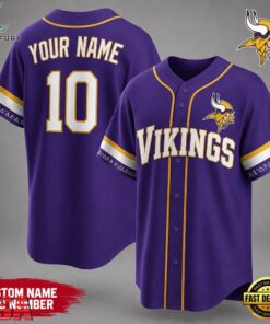 Minnesota Vikings NFL Team Pride Baseball Jersey