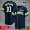 Seattle Seahawks NFL New 2026 Version Custom Name Number Baseball Jersey 2 Seattle Seahawks NFL Team Pride Baseball Jersey