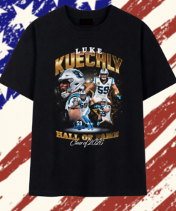 Carolina Panthers Luke Kuechly Mitchell & Ness Black Pro Football Hall of Fame Class of 2026 Collage T Shirt , Trendy 2D Print Shirt Carolina Panthers Luke Kuechly Mitchell Ness Black Pro Football Hall OF Fame Class OF 2026 Collage T Shirt