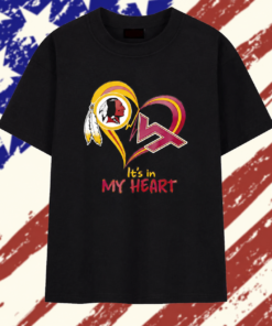 Washington football greatness and Virginia Tech Hokies mashup heart with Superman chest rip T Shirt, Trendy 2D Print Shirt Washington Football Greatness And Virginia Tech Hokies Mashup Heart With Superman Chest Rip T Shirt