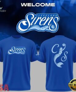 2028 WNBA Expansion Team Cleveland Sirens Unveils Branding Blue 3D Shirt