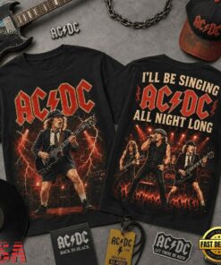 ACDC All Night Long 3D Graphic Shirt , Trending Music 3D Tee Acdc All Night Long 3D Graphic Shirt