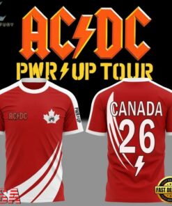 ACDC Exclusive Canada Event Shirt, Power Up Tour 2026 T Shirt , Trending Music 3D Tee Acdc Exclusive Canada Event Shirt Power UP Tour 2026 T Shirt