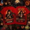 ACDC Halloween Devil Horns Moonlit Guitar Spooky Season 3D Shirt , Music Fans Shirt Acdc Halloween Devil Horns Moonlit Guitar Spooky Season 3D Shirt