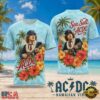 ACDC Hawaiian Vibes Island Lei and Hibiscus 2026 3D Shirt , Trending Music 3D Tee Acdc Hawaiian Vibes Island Lei And Hibiscus 2026 3D Shirt