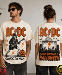 ACDC High Voltage Halloween Rock 3D Shirt, Trending Music 3D Tee Acdc High Voltage Halloween Rock 3D Shirt