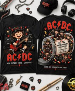 ACDC High Voltage Rock Vibes Graphic T Shirt , Music Fans Shirt Acdc High Voltage Rock Vibes Graphic T Shirt