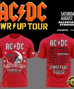 ACDC x UNLV Football Power Up Tour 2026 T Shirt , Music Fans Shirt Acdc X Unlv Football Power UP Tour 2026 T Shirt