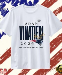 Adam Vinatieri Patriots Class Of 2026 Pro Football Hall Of Fame Logo T Shirts , Trendy 2D Print Shirt Adam Vinatieri Patriots Class OF 2026 Pro Football Hall OF Fame Logo T Shirts