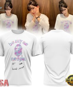 Aespa x BAPE Signed 2026 Limited Edition 3D Shirt , Music Fans Shirt Aespa X Bape Signed 2026 Limited Edition 3D Shirt