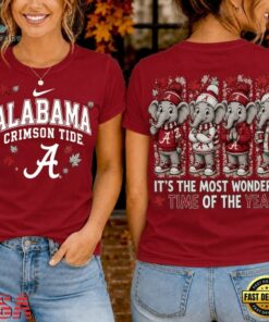 Alabama Crimson Tide 2026 NCAA Autumn Festive Cheer T Shirt , NCAA 3D Graphic Tee Alabama Crimson Tide 2026 Ncaa Autumn Festive Cheer T Shirt