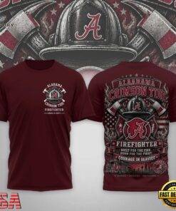 Alabama Crimson Tide 2026 NCAA Firefighter Built for the Fire 3D Shirt , NCAA 3D Graphic Tee Alabama Crimson Tide 2026 Ncaa Firefighter Built For The Fire 3D Shirt