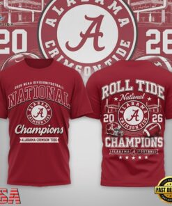 Alabama Crimson Tide NCAA Road to Glory 2026 Football Champions 3D Shirt , NCAA 3D Graphic Tee Alabama Crimson Tide Ncaa Road TO Glory 2026 Football Champions 3D Shirt
