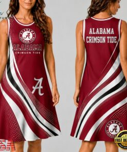 Alabama Crimson Tide NCAA Team Pride Women's Sleeveless Dress, NCAA Women Summer Dress Alabama Crimson Tide Ncaa Team Pride Women S Sleeveless Dress