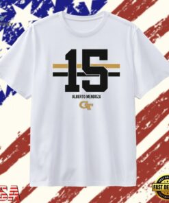 Alberto Mendoza 15 Georgia Tech Yellow Jackets T Shirt , Trendy 2D Print Shirt Alberto Mendoza 15 Georgia Tech Yellow Jackets T Shirt