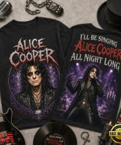 Alice Cooper All Night Long 3D Graphic Shirt , Trending Music 3D Tee Alice Cooper All Night Long 3D Graphic Shirt