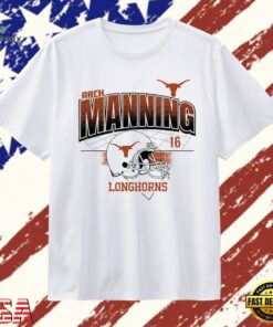 Arch Manning 16 Texas Longhorns football helmet T Shirt , Trendy 2D Print Shirt Arch Manning 16 Texas Longhorns Football Helmet T Shirt