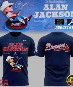 Atlanta Braves Alan Jackson Celebration Night 2026 Blue T Shirt , Music Design T Shirt Atlanta Braves Alan Jackson Celebration Night 2026 Blue T Shirt