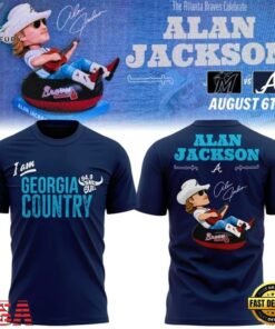 Atlanta Braves Alan Jackson Celebration Night 2026 Signature 3D Shirt , Music Design T Shirt Atlanta Braves Alan Jackson Celebration Night 2026 Signature 3D Shirt