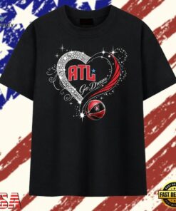 Atlanta Dream Go Dream Heart Sparkle Graphic Basketball T Shirt , Trendy 2D Print Shirt Atlanta Dream GO Dream Heart Sparkle Graphic Basketball T Shirt