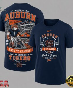 Auburn Tigers 2026 NCAA Back To Campus 3D Shirt , NCAA 3D Graphic Tee Auburn Tigers 2026 Ncaa Back TO Campus 3D Shirt