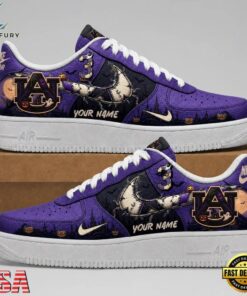 Auburn Tigers 2026 NCAA Haunted Moon Halloween Custom Air Force 1 Shoes Sneakers , NCAA New Design Shoes Auburn Tigers 2026 Ncaa Haunted Moon Halloween Custom Air Force 1 Shoes Sneakers