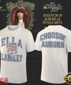 Auburn Tigers x Ella Langley The Dandelion Tour 2026 Neville Arena T Shirt, Trending Music 3D Tee Auburn Tigers X Ella Langley The Dandelion Tour 2026 Neville Arena T Shirt