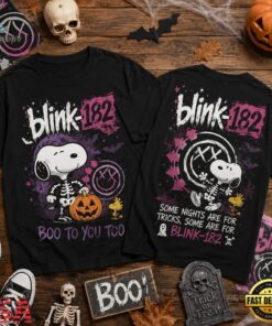 Blink 182 x Snoopy Skeleton Halloween Punk Edition 3D Shirt , Music Design T Shirt Blink 182 X Snoopy Skeleton Halloween Punk Edition 3D Shirt
