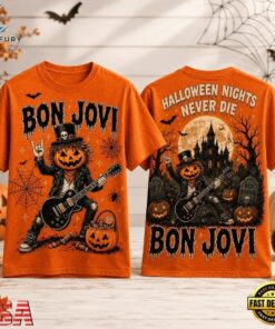Bon Jovi Halloween Nights Never Die 3D Shirt , Music Fans Shirt Bon Jovi Halloween Nights Never Die 3D Shirt