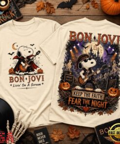 Bon Jovi Spooky Concert Graphic 3D Shirt, Trending Music 3D Tee Bon Jovi Spooky Concert Graphic 3D Shirt