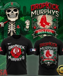 Boston Red Sox x Dropkick Murphys Special Black 3D Shirt , Trending Music 3D Tee Boston Red Sox X Dropkick Murphys Special Black 3D Shirt