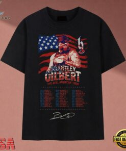 Brantley Gilbert The Real American Tour Country Music T Shirt , Music 2D Graphic Tee Brantley Gilbert The Real American Tour Country Music T Shirt