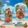 Bret Michaels Hawaiian Vibes Tropical Hibiscus Portrait 2026 3D Shirt , Trending Music 3D Tee Bret Michaels Hawaiian Vibes Tropical Hibiscus Portrait 2026 3D Shirt