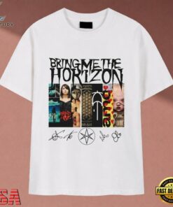 Bring Me The Horizon Album History Signatures Metalcore T Shirt , Music 2D Graphic Tee Bring ME The Horizon Album History Signatures Metalcore T Shirt