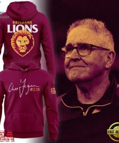 Brisbane Lions Chris Fagan Milestone Signature 2026 Hoodie , Viral 3D Graphic Tee Brisbane Lions Chris Fagan Milestone Signature 2026 Hoodie