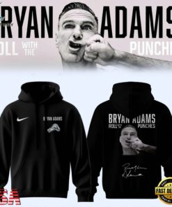 Bryan Adams Roll With The Punches Tour 2026 2027 Signed Graphic Hoodie, Trending Music 3D Tee Bryan Adams Roll With The Punches Tour 2026 2027 Signed Graphic Hoodie