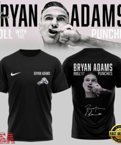 Bryan Adams Roll With The Punches Tour 2026 27 Limited Edition Signature T Shirt, Trending Music 3D Tee Bryan Adams Roll With The Punches Tour 2026 27 Limited Edition Signature T Shirt