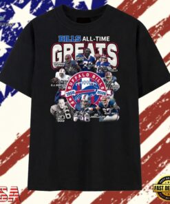 Buffalo Bills All Time Greats 1959 2026 Signatures Legends T Shirt, Trendy 2D Print Shirt Buffalo Bills All Time Greats 1959 2026 Signatures Legends T Shirt