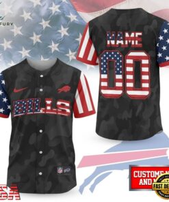Buffalo Bills NFL American Pride Custom Baseball Jersey Shirt , NFL Baseball Shirt Buffalo Bills Nfl American Pride Custom Baseball Jersey Shirt