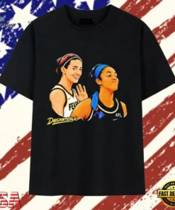 Caitlin Clark Indiana Fever and Rhyne Howard Atlanta Dream T Shirt, Trendy 2D Print Shirt Caitlin Clark Indiana Fever And Rhyne Howard Atlanta Dream T Shirt